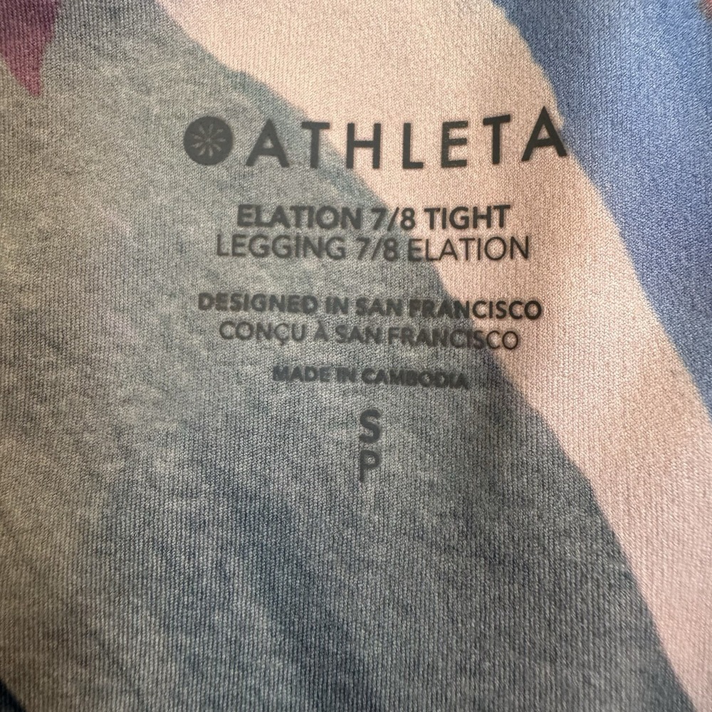 Athleta Elation 7/8 Tight Women's Size S Vibrance Orchid Pink Leggings High Rise - Picture 8 of 10
